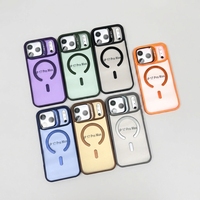 Étuis de téléphone portable GS Wholesale de luxe antichoc avec anneau magnétique en PC+TPU pour S25 Ultra Orange Mat