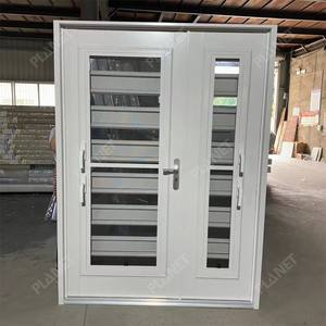 Porte à persiennes en aluminium imperméable pour patio, couleur blanche, intérieur, sur mesure, style <span class=keywords><strong>italien</strong></span>, porte battante - Product Image 1