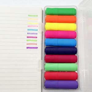 Kawaii pequeño <span class=keywords><strong>pastel</strong></span> fluorescente multi resaltado pintura marcador pluma suministros de oficina mini escuela estética pluma 10 color marcador conjunto - Product Image 6