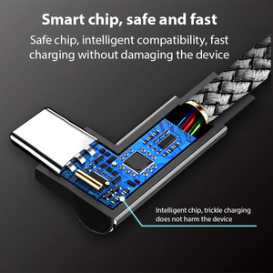 Cavo Xput 6A 100W USB 2.0 a Type-C ad Angolo Retto 90 Gradi per Ricarica Rapida e Sincronizzazione Dati per Telefoni Cellulari - Product Image 2
