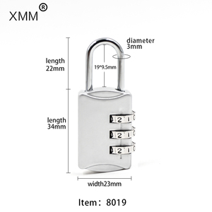 XMM-8019 Candado de Viaje de Aleación de Zinc Resistente al Agua, Candado de Combinación de Tres Dígitos para Maleta, Venta Caliente - Product Image 5
