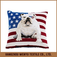 Drapeaux personnalisés Design Union Jack motif Animal taie d'oreiller Polyester coton housse de coussin pour canapé-lit