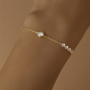 Pulsera CANNER de Plata 925 con Elementos Clásicos de Zirconia y Trébol para Mujer - Product Image 4