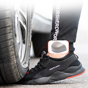 Chaussures de sécurité pour homme, basses, respirantes, antidérapantes, résistantes à l'usure, anti-choc, à embout d'acier, pour le travail et le sport – Meilleures ventes - Product Image 2