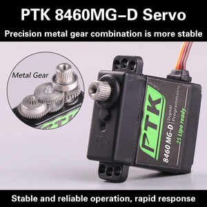 Modelo de Avión a Control Remoto Original PTK 16g Metal Gear Digital 8460, Planeador con Placa Oscilante Recta 450 - Product Image 5