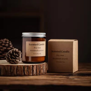 Vela Aromática al por Mayor para Decoración del Hogar, en Frasco de Vidrio Vintage con Tapa, 100% Cera de Soja Natural en Caja - Product Image 6