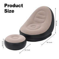 Fauteuil gonflable PVC de haute qualité pour salon, idéal pour adultes et enfants, très grand modèle avec pompes – Vente Flash