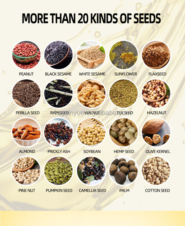 Cooking oil maker sunflower hemp seed sesame peanut soybean small oil press machine