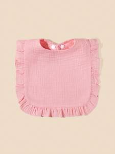Babero con volantes, con fuerte absorción de agua, material suave y transpirable, adecuado para bebés de 0 a 3 años. - Product Image 4