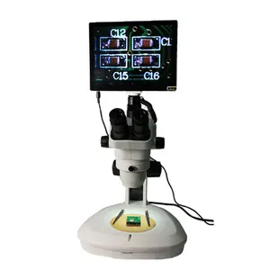 Phenix SMZ180-LT 6.2X-50X Clear Imaging Trinocular Zoom Stereo Microscope With Up And Down LED Light Illumination