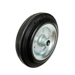 Fabrikdirektverkauf verzinkte 8 Zoll Massivkautschukrad-Seitenhalterung industrielle Rollen Trolley-Roller - Product Image 3