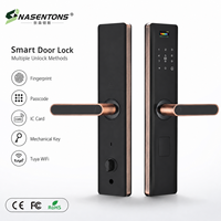 Cerradura Inteligente Smartier de Aleación de Aluminio, 9 Idiomas, Wi-Fi, Huella Dactilar Biométrica, Tarjeta Digital, Código, Aplicación Tuya