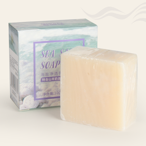 Jabón corporal blanqueador orgánico de Etiqueta Privada, Control de aceite, Limpieza Profunda, leche de cabra, barra de jabón de sal marina hecha a mano para eliminar el acné de la piel - Product Image 1