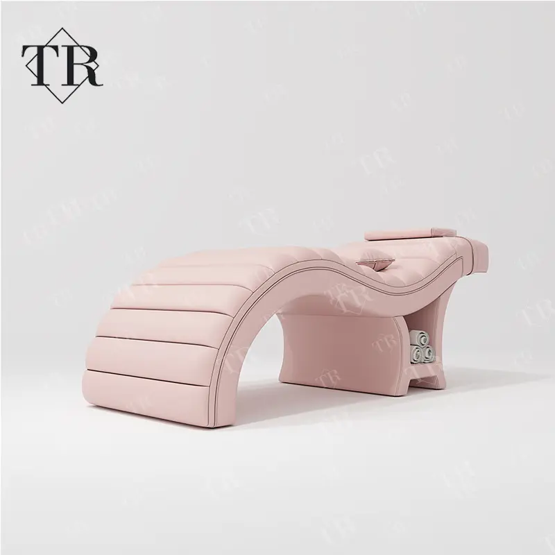 Turri, muebles de salón únicos, cama de salón de belleza, cama de pestañas de Spa tailandés, muebles de belleza de terciopelo de cuero, mesa de masaje curvada moderna