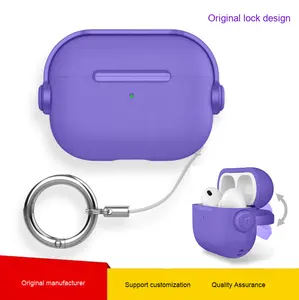 Inalámbrico para Apple <span class=keywords><strong>Pro</strong></span> <span class=keywords><strong>de</strong></span> <span class=keywords><strong>segunda</strong></span> generación para <span class=keywords><strong>AirPods</strong></span> 4 Estuche con bloqueo <span class=keywords><strong>de</strong></span> anillo y función <span class=keywords><strong>de</strong></span> soporte Accesorio Estuche para auriculares - Product Image 3