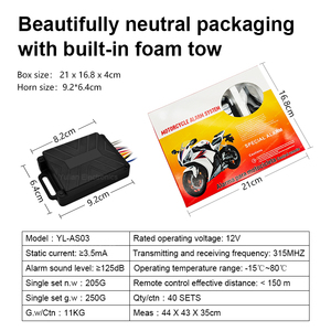 Nuevo Modelo de Sistema de Alarma Unidireccional para Motocicleta de 12V con 2 Elegantes Controles Remotos, Alarma de Arranque del Motor - Product Image 6