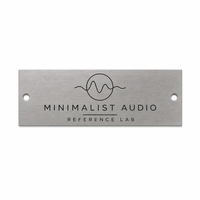 Étiquette logo métallique en alliage de zinc, finition plaquée en relief, fixation par vis, options d'illustration pour sacs à main et articles en cuir