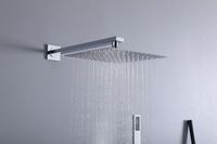 Robinet de douche mural en laiton avec contrôle de la température chaude et froide, affichage numérique LED, mitigeur thermostatique encastré