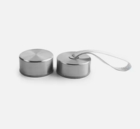 Bouteilles d'eau en verre de forme ronde de haute qualité de 1000ml 1 litre avec logo personnalisé avec couvercle en acier inoxydable