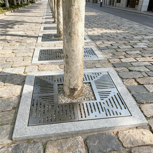 Op maat gemaakte roestvrijstalen gevormde boomrooster voor eenvoudig bewatering en drainage, metalen stalen boomrooster parkvloer - Product Image 4
