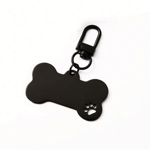 Factory Can <b>Customize</b> Blank Material Laser Engraving Printing logo Pet Pendant Bone Shape Dog Tag Stainless Steel <b>Keychain</b> - Product Image 5