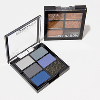 Eyeshadow makeup MOQ rendah label pribadi halus bubuk lembut harga pabrik 6 warna palet eyeshadow kualitas tinggi