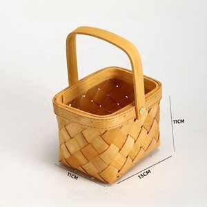 Giỏ quà bằng cói, mây, gỗ, tre, giấy, dây thừng, đan tay, mây tre đan, giỏ đựng đồ khác, dùng để đựng thực phẩm, trái cây, bánh mì - Product Image 4