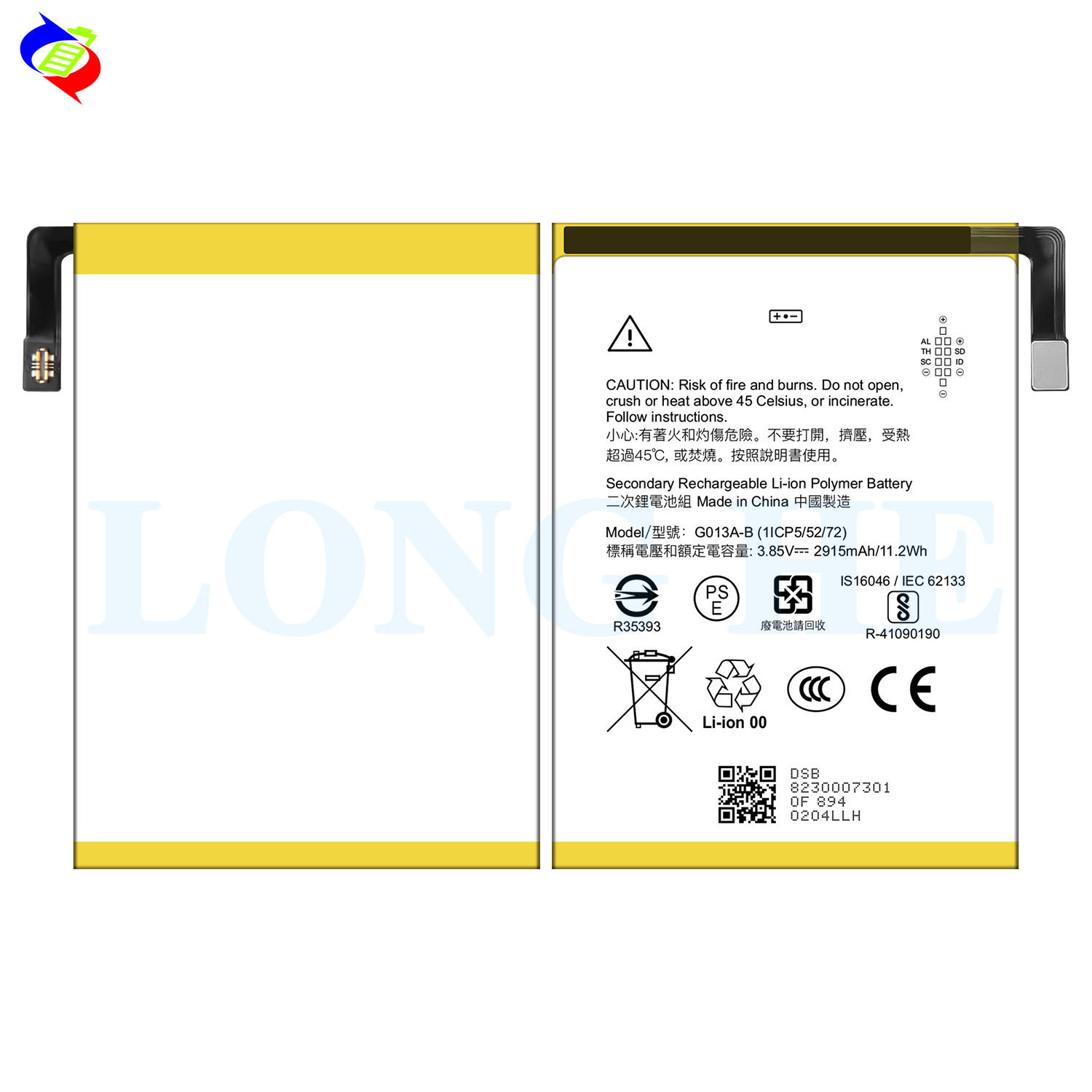 Original G013A-B Battery for Google Pixel 823-00073-01Pixel3 G013A-B  Replacement Batter