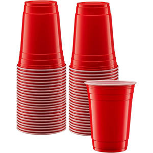 Hot Selling 16oz Red Plastic Party Bar Cup for <b>Barbecues</b> Pool Party Birthday Party <b>Disposable</b> Drinking Cups - Product Image 1