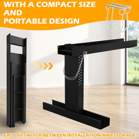 Stabilisateur d'escalier JH-Mech pour échelles simples, pliables, réglable de 12 à 18 pouces, pieds en acier, niveleur d'échelle