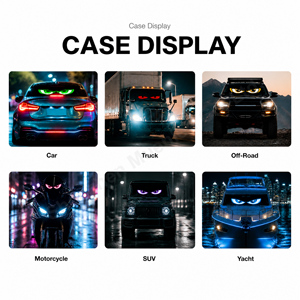 Affichage LED flexible pour voiture, pare-brise dynamique, yeux de démon, panneau LED intelligent, affichage d'animations pour la publicité et la décoration - Product Image 6