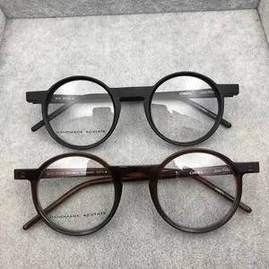 2021 France Eyewear Brands Round fashion optical frame Unisex Retro glasses Handmade Acetate Eyeglasses Frame CS22091M