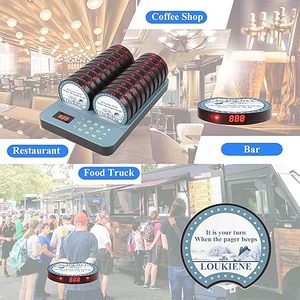 Système d'appel sans fil pour clients de restaurant, bipeurs pour la commande de repas, café, desserts, boutiques et aires de restauration - Product Image 6