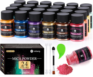 Osbang bán buôn mica bột ngọc trai nâng cấp 30 màu sắc sắc tố nhựa Epoxy nhuộm Matte mica bột cho DIY đồ trang sức nghệ thuật thủ công mỹ nghệ - Product Image 2
