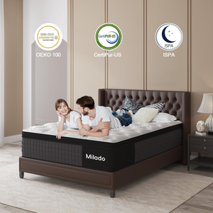 King Queen Hybrid Matelas Eurotop avec gel en mousse à mémoire de forme Matelas à ressorts ensachés Matelas doux et respirant à soulagement de la pression - Product Image 5