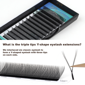 ขนตาปลอม SP EYELASH แบบธรรมชาติ นุ่ม 2DYY 3DYY รูปทรง YY แบบด้าน ขนตาปลอมรูปทรง YY แบบฟ็อกซ์ ถาดขนตาปลอมรูปตัว U ปลายเดี่ยว/คู่/สาม ขนตาปลอมต่อแบบ YY - Product Image 2
