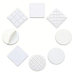 Protège-sol en acrylique blanc durable, en EVA, autocollants, sans résidu, pour pieds de bureau et bases de chaises à roulettes - Product Image 5