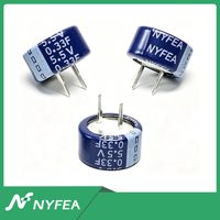 Super Capacitors 5.5V 0.1F,0.22F,0.33F,0.68F,1F Button-style Rapid Charge and Discharge for Energy Storage in Stock