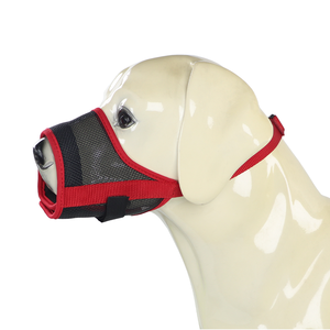 부드러운 애완 동물 메쉬 마우스 가드 통기성 마실 수있는 조정 가능한 강아지 물기 씹는 개 총구 - Product Image 6