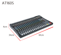 Console de mixage audio professionnelle ELM AT-160S 16 canaux avec interface USB pour karaoké à domicile et KTV, fréquence 18Hz-20kHz