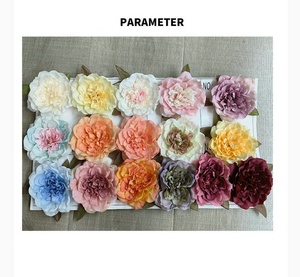 9cm Têtes De Fleurs Toile De Fond De Mariage DIY Décor Rouge Rose Blanc Soie Fleur Artificielle Tête De Pivoine pour La Décoration De Mariage Avec Feuille - Product Image 5