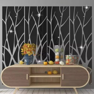 Adesivo Murale a Specchio 3D a Forma di Ramo d'Albero 100*28cm, Decorazione Casa, Impermeabile, Autoadesivo, Superficie a Specchio in Acrilico - Product Image 5