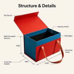 Cajas de Cartón Corrugado para Regalo, Resistentes a Impactos, Impresión a Color, Versátiles, Ecológicas, Elegantes, para Cumpleaños, Vino, Té - Product Image 3