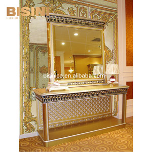 <span class=keywords><strong>Console</strong></span> <span class=keywords><strong>d</strong></span>'<span class=keywords><strong>entrée</strong></span> Style <span class=keywords><strong>Baroque</strong></span> Antique, Table de luxe rustique en bois avec miroir, Hall - Product Image 1