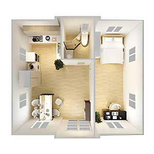 บ้านคอนเทนเนอร์พับได้ขนาด 20 ฟุต ผนังสำเร็จรูปแบบแซนวิช ระบายอากาศได้ดี ขยายได้ เป็นโมดูล ห้องนอนทันสมัย ใช้เป็นห้องนั่งเล่นกลางแจ้งหรือห้องทำงาน - Product Image 4