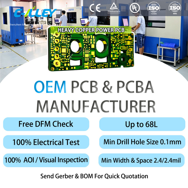 PCB Fabrication Heavy Copper Power PCB Special Cutout Hole Immersion Gold Printed Circuit Board Industrial Power Module High TG