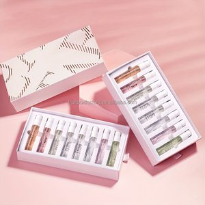 Tarjeta de embalaje cosmético doblada Marca de lujo Perfume Muestra Portabotellas Probador Tarjeta de papel Caja de perfume con logotipo privado - Product Image 4