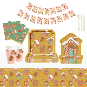 Juego de Vajilla Personalizado DAMAI con Forma de Árbol de Navidad, Juego de Platos y Vasos de Papel con Diseño de Cascanueces Navideño - Product Image 2