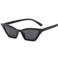 Lunettes de soleil rétro œil-de-chat unisexe, monture petite et colorée, style tendance, haute qualité, protection UV400, rouge, collection 2024