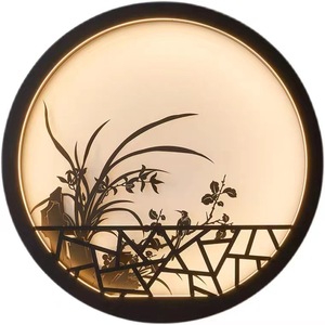 Outdoor Wall <b>Lamp</b> Led Circular Light For Courtyard Villa Landscape Lighting Waterproof New Chinese Style 110-220V - Product Image 5